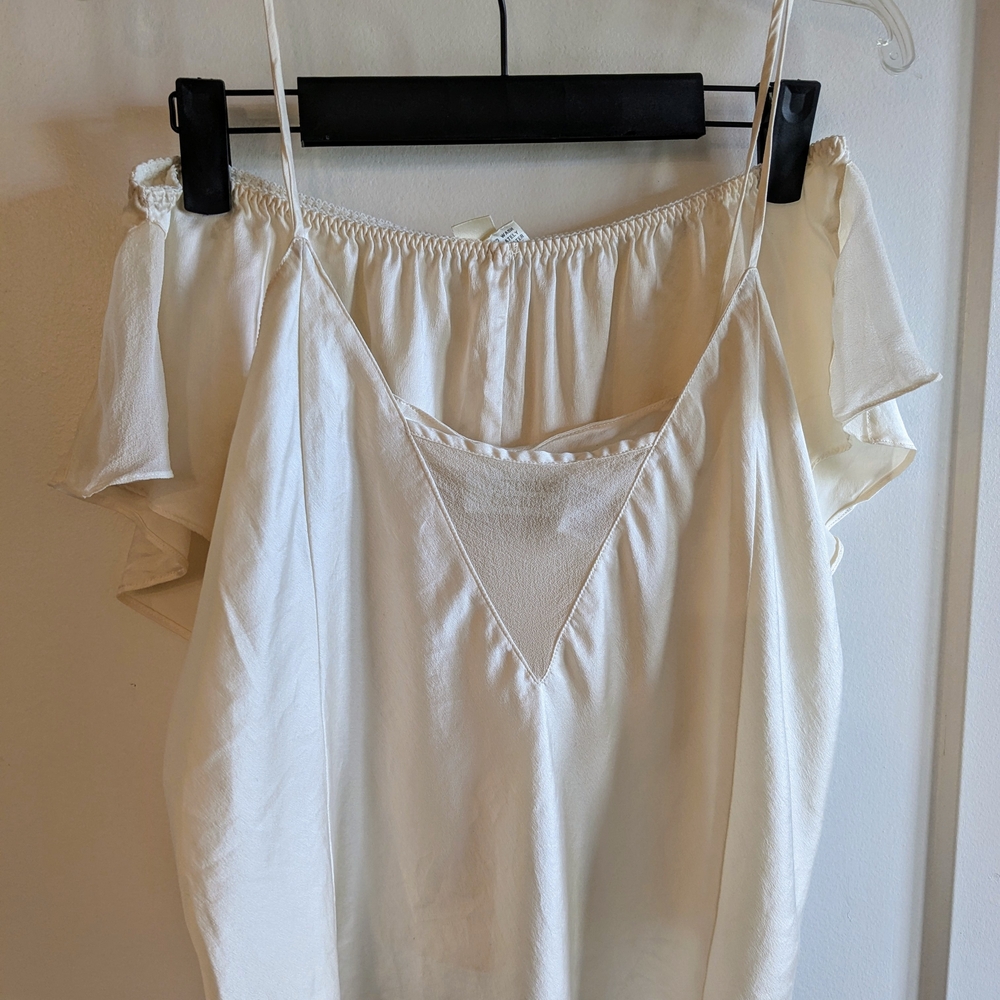 Victoria's Secret Cream Ruched Blouse